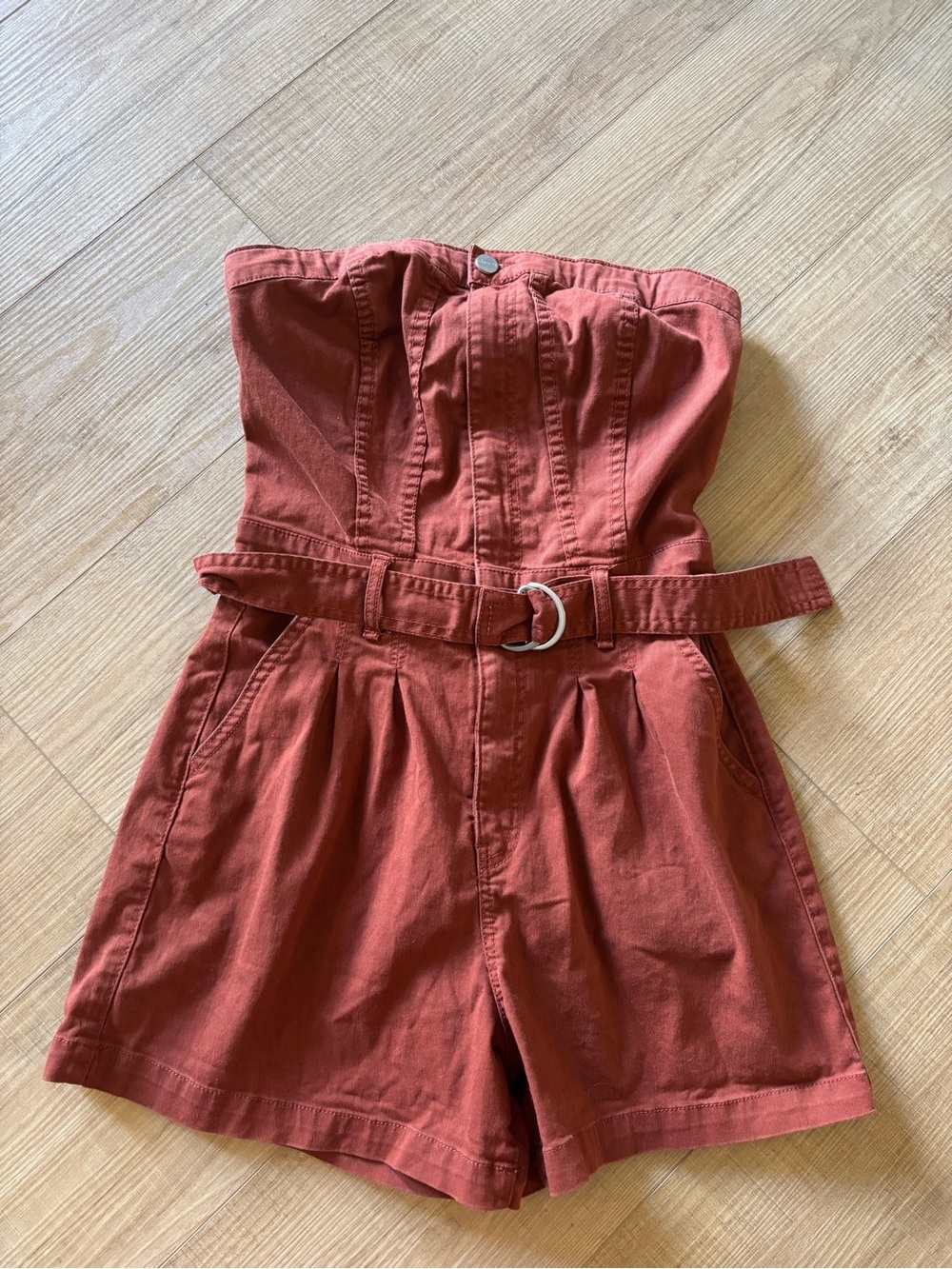 NWOT Circus NY By Sam Edelman Strapless Belted Romper y2k utility Sz 27 US 4 - Picture 2 of 8
